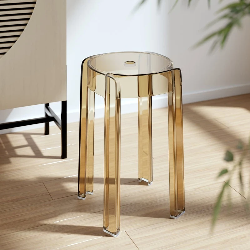 网红餐厅民宿高档亚克力家用轻奢透明旋风凳客厅多色创意时尚酒店