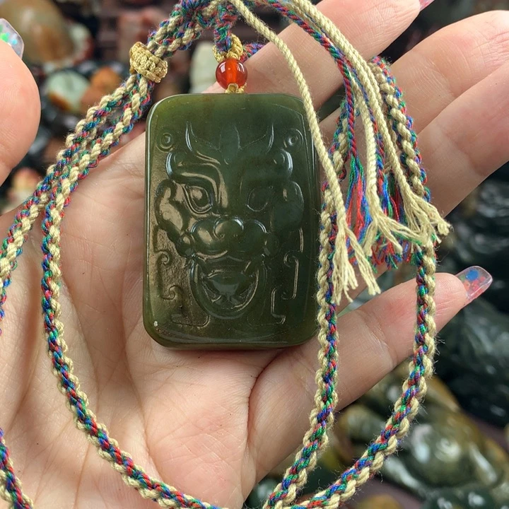 【闪购商品】岫岩河磨玉(透闪石质玉)手把未镶嵌