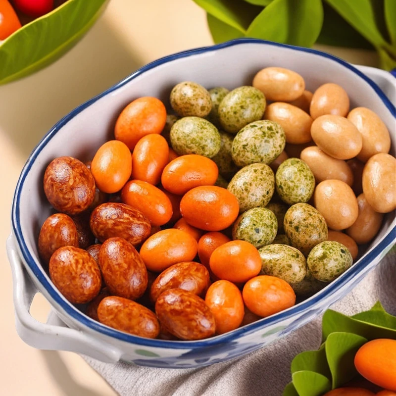 多彩花生零食经典老式裹皮鱼皮脆花生酥批发脆皮日本豆花生豆怀旧