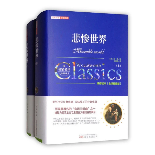 悲惨世界书正版雨果上下2本世界十大经典文学名著悲催原版原著中