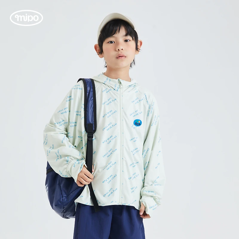 【UPF50+】mipo儿童满印花洋气外出百搭防晒服男女童防紫外线遮阳