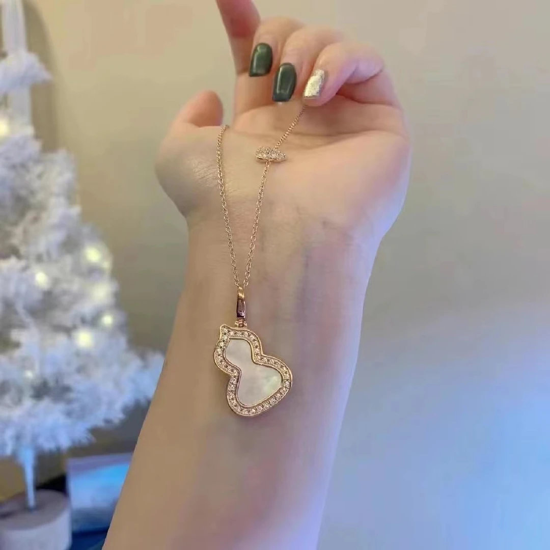 坠链均925银 时尚百搭葫芦项链女ins高级气质轻奢吊坠简约不掉色