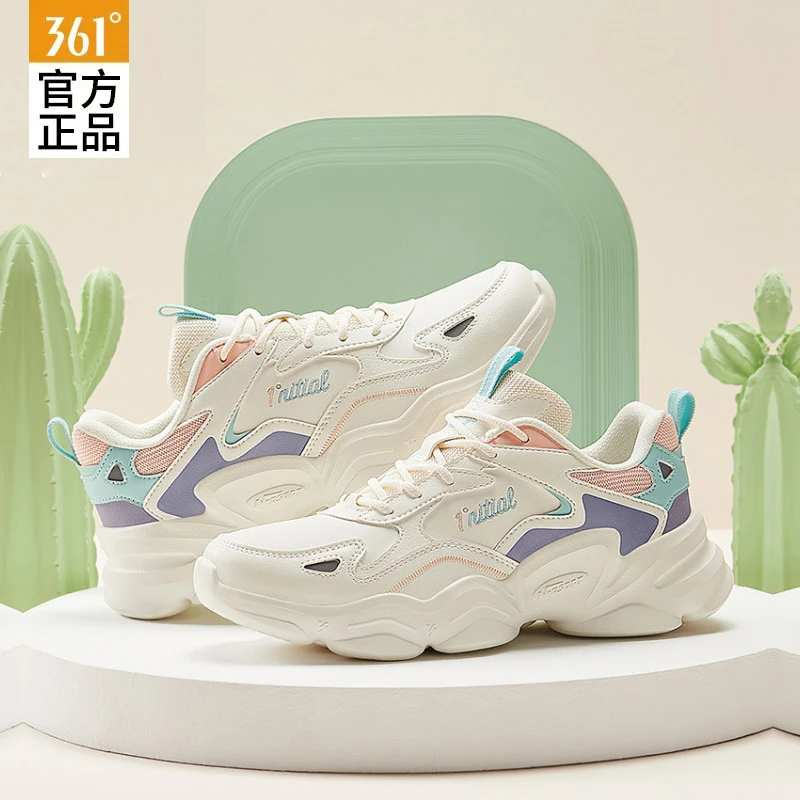 361°【正品清货】W201-W400秋冬季女运动鞋男休闲情侣鞋百搭老爹鞋