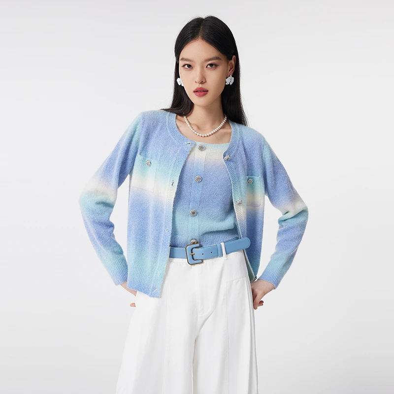 【商场同款】芭蒂娜羊毛打底针织衫套装女吊带春秋甜美上衣141W306