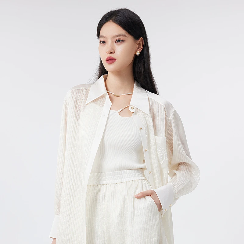 【商场同款】芭蒂娜米色不对称设计吊带针织背心女春季内搭141Q212