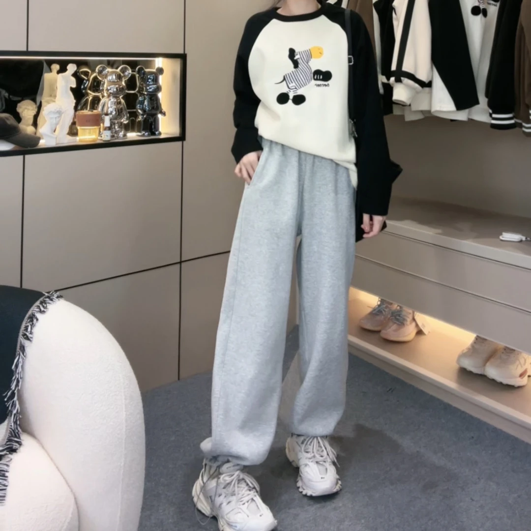 【年末清款只出不进】加绒加厚秋冬运动裤宽松束脚裤88116