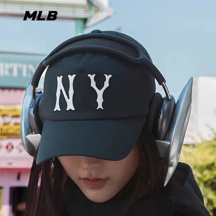 MLB韩国棒球帽专柜正品2025夏季新款NY刺绣大标男女款防晒鸭舌帽