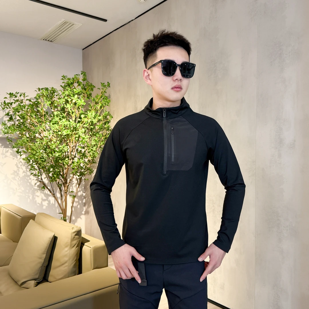 春款2025户外抓绒半拉链T恤休闲款909
