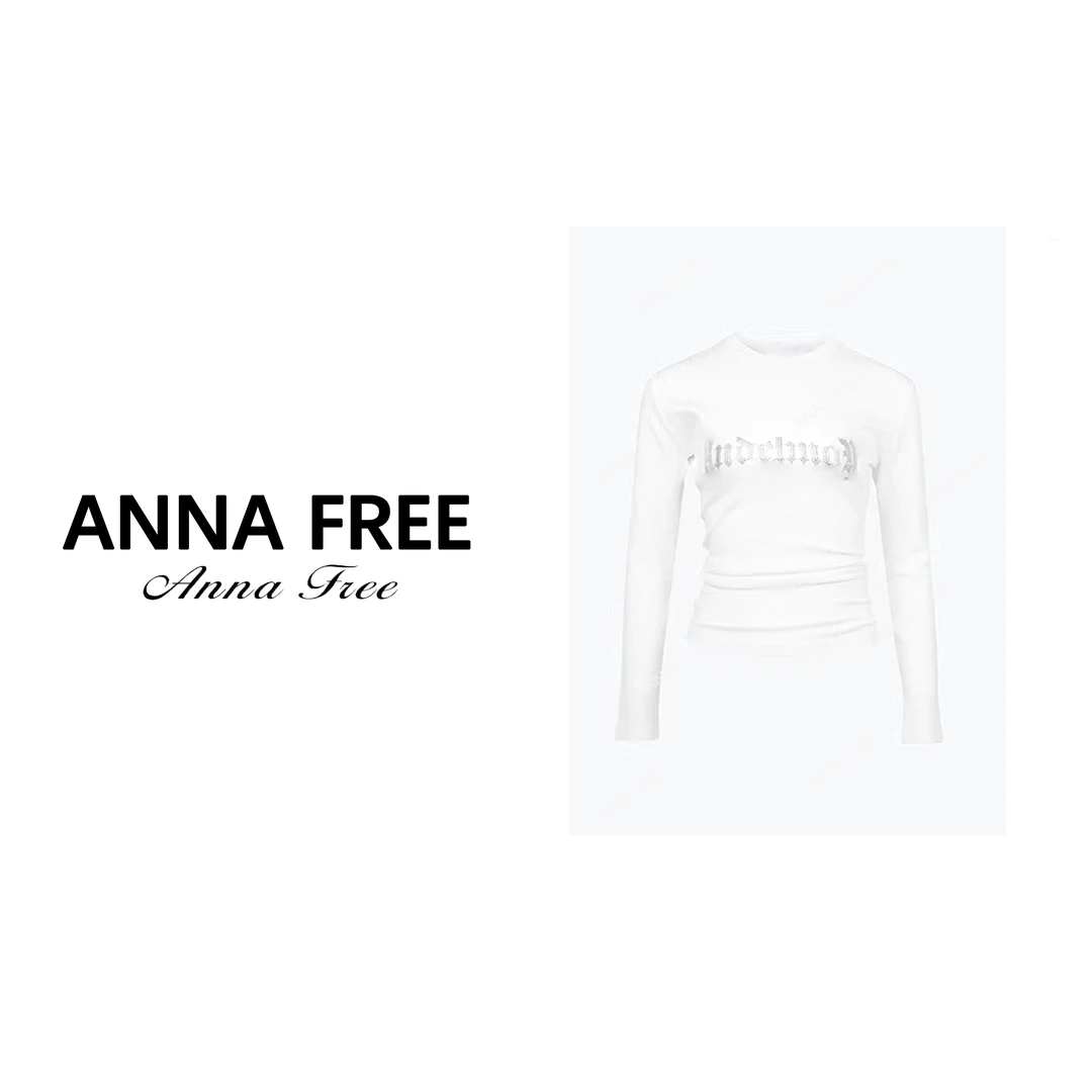 ANNA FREE新款女装修身内搭打底衫秋冬上衣23127