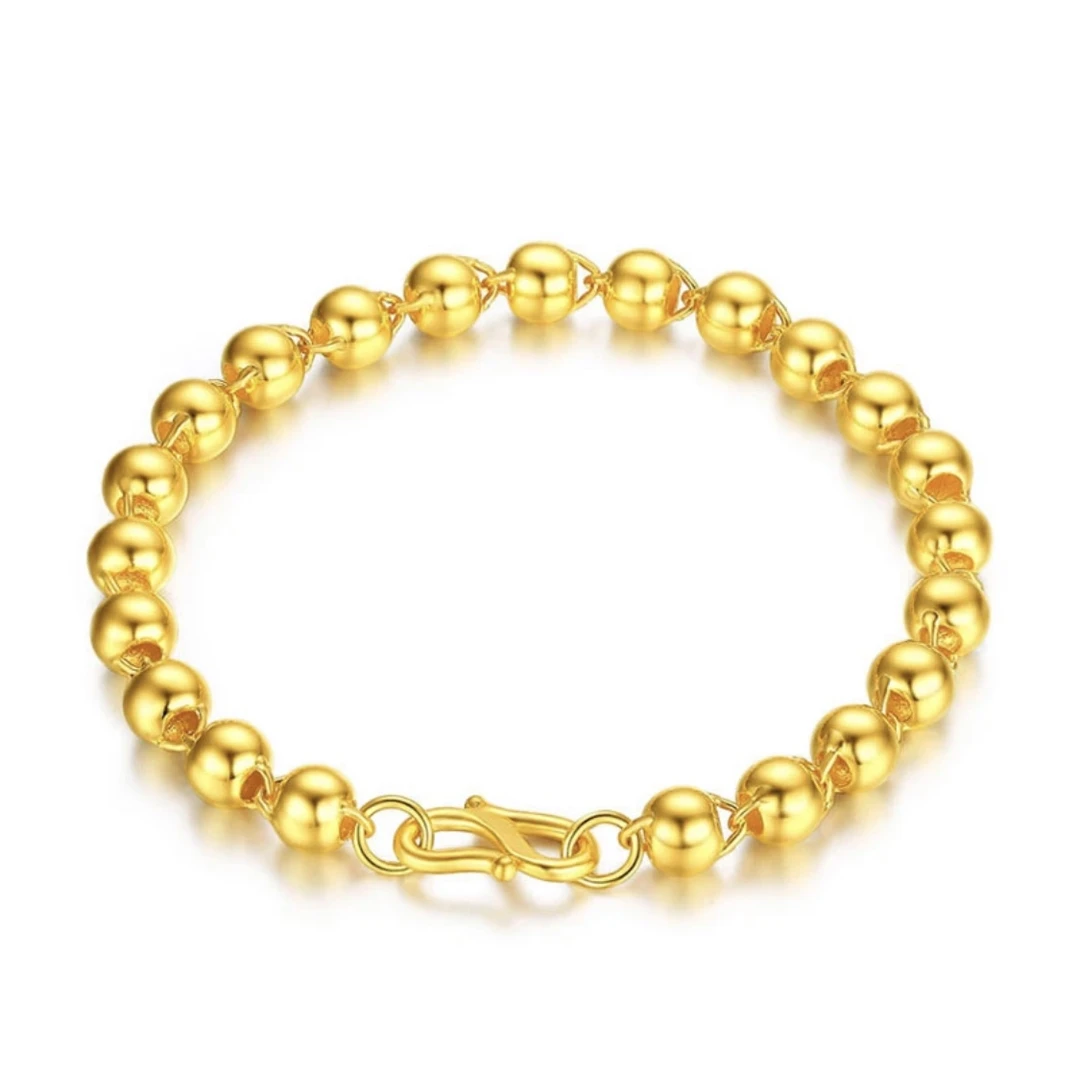 足银手链 时尚精致百搭简约卡10光珠手链