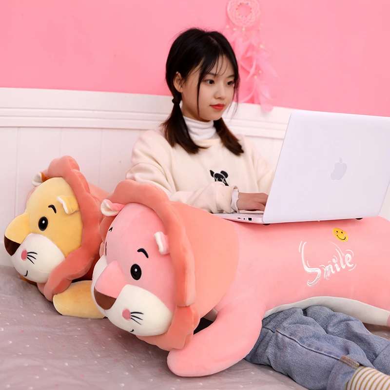 萌小狮趴款睡觉抱枕男宝安抚娃娃狮子毛绒玩具公仔女床上夹腿玩偶