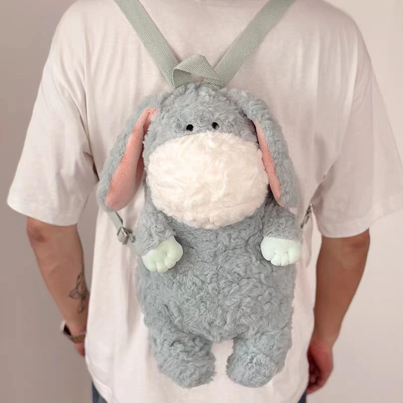 【双肩】小驴包包毛绒公仔抱枕靠枕玩偶布娃娃毛绒玩具