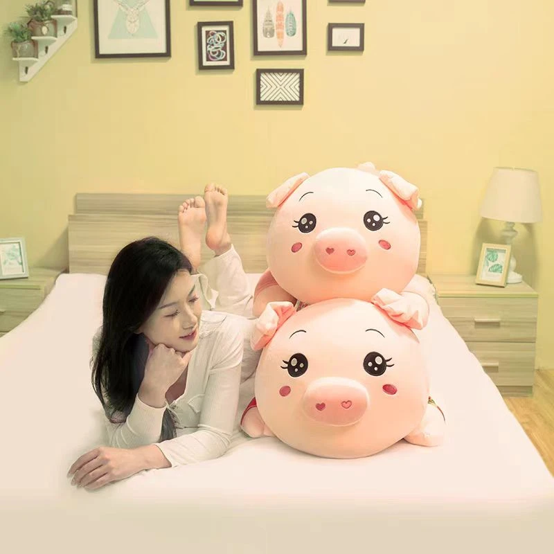 趴趴猪抱枕毛绒玩具女生睡觉床上陪睡娃娃安抚玩偶