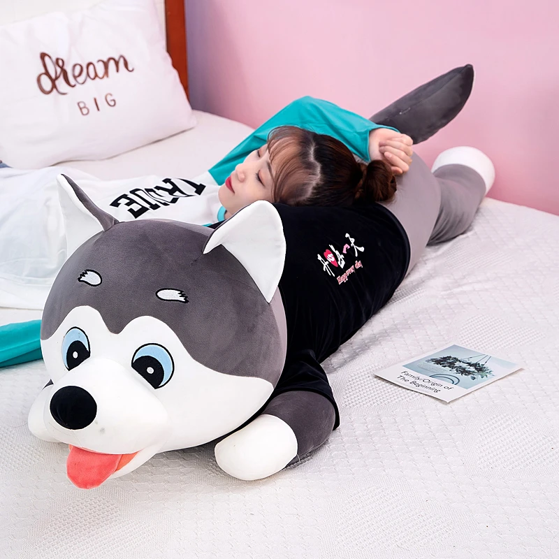 可爱萌小哈抱枕男宝生日礼物睡觉夹腿娃娃毛绒玩具SPK