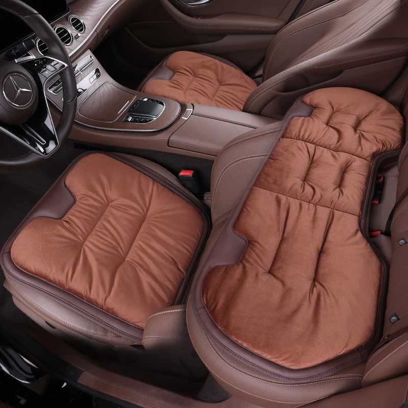 新款汽车冬季保暖坐垫柔软毛绒亲肤法兰绒高档汽车坐垫办公室坐垫