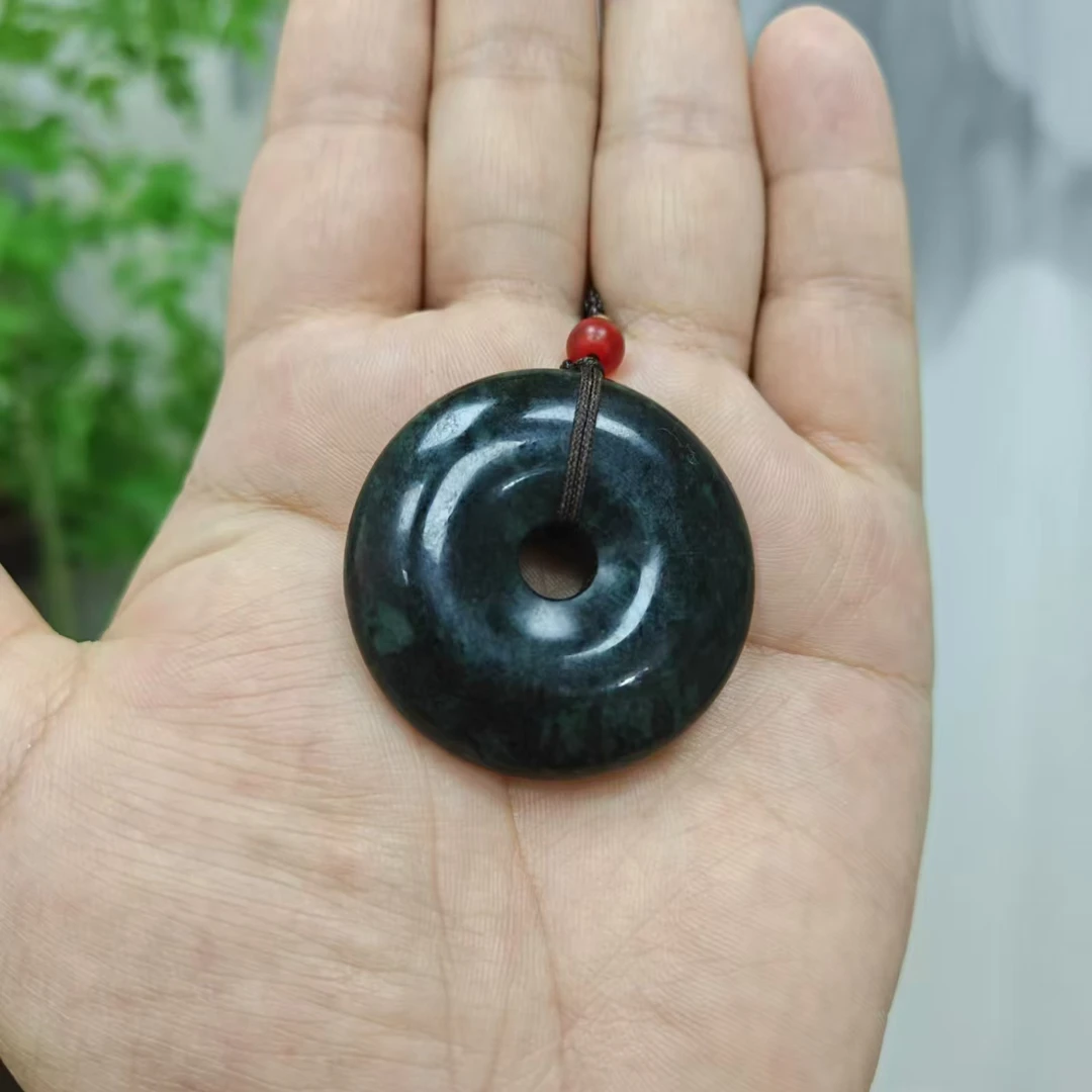 27药王石蛇纹石玉平安扣（多样性发）