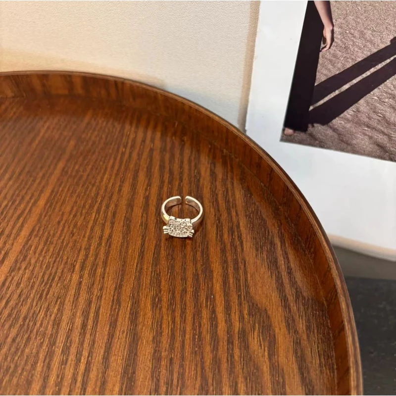 铜合金合成锆石戒指 kt猫猫戒指JZ1523-A058