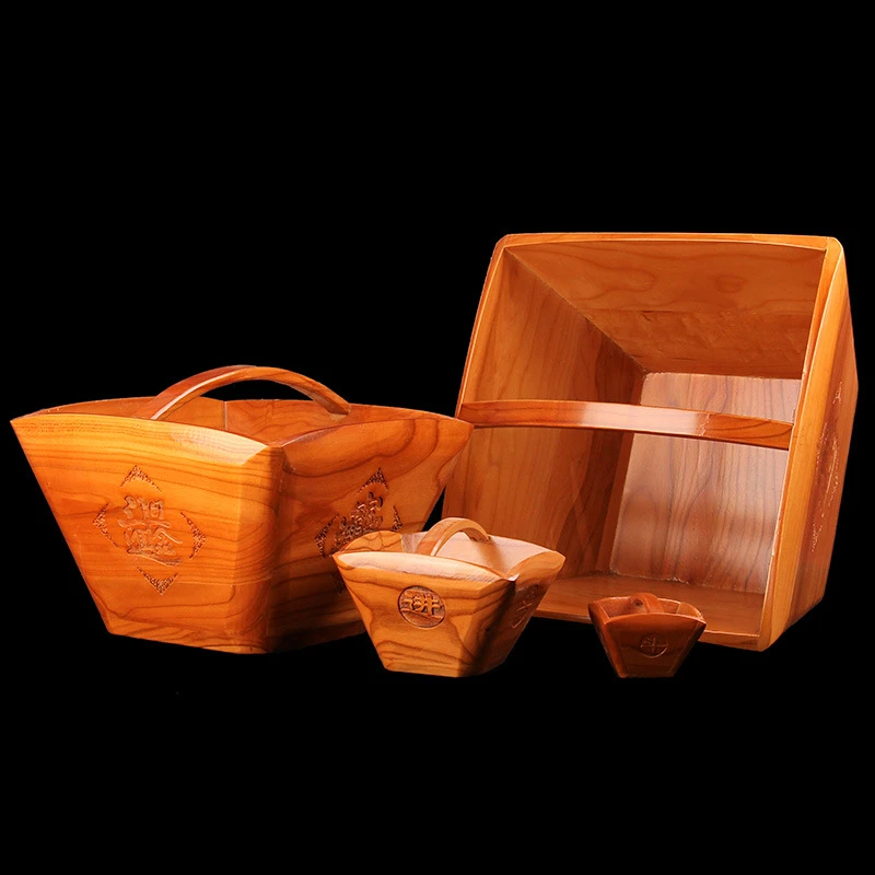 桃木斗桃木升摆件日进木斗米斗居家店铺摆设装饰品礼品