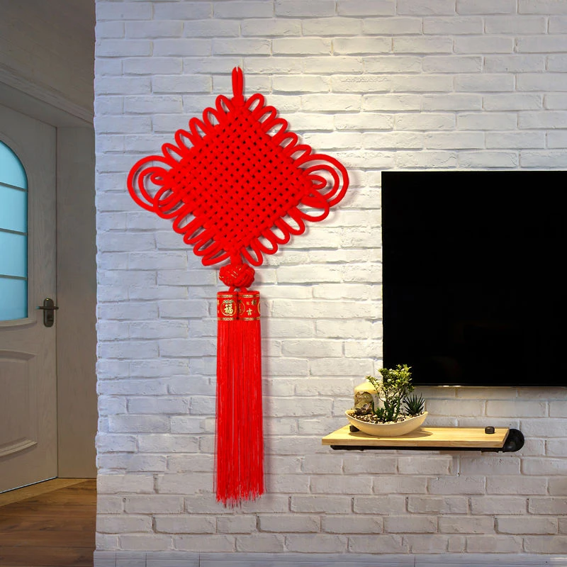 （缘品）中国结挂件客厅门上大号福字家居装饰背景