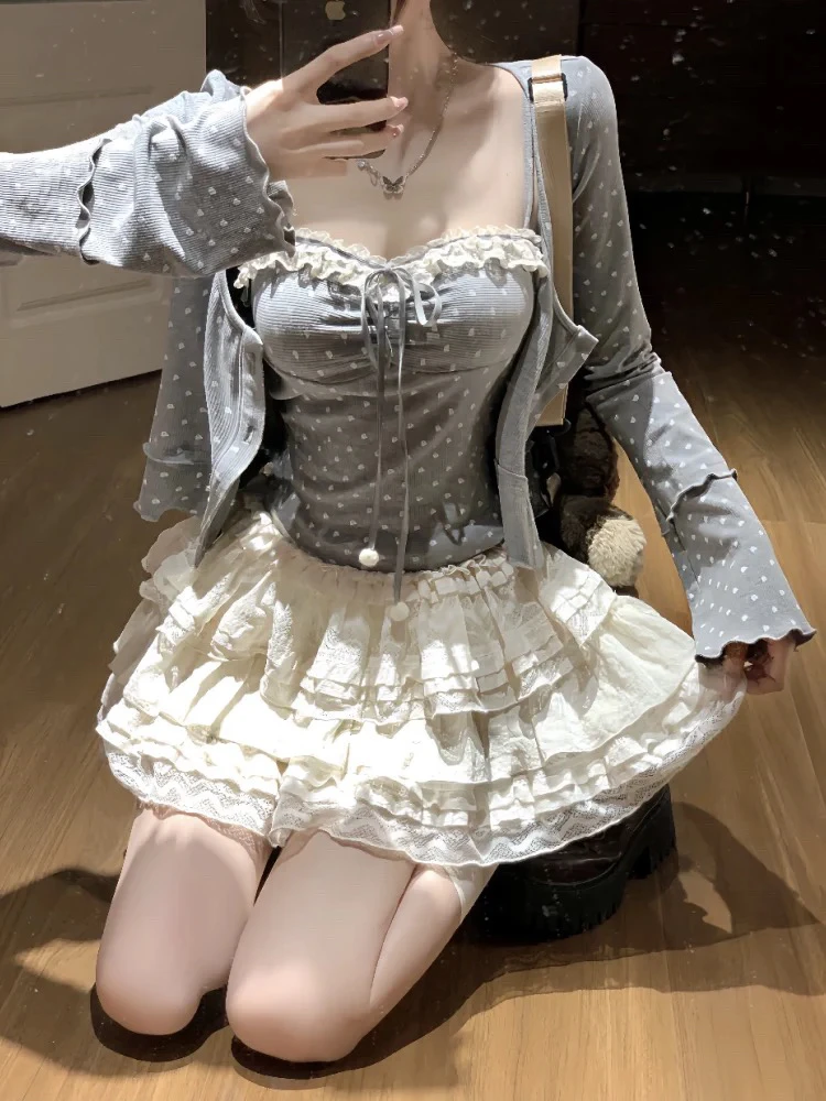 奶油蛋糕纯欲风秋冬蓬蓬短裙套装（具体款式以直播间过款为主）