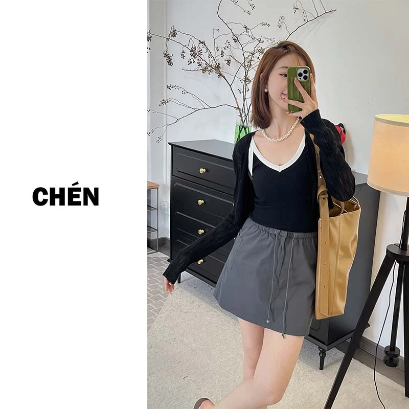【凉茶裙】晨总自制|遮胯显瘦中腰休闲款工装风运动半身裙时尚女