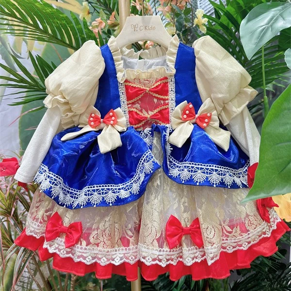 TC.KIDS#928269品牌女童2024秋季新款长袖洛丽塔白雪公主连衣裙