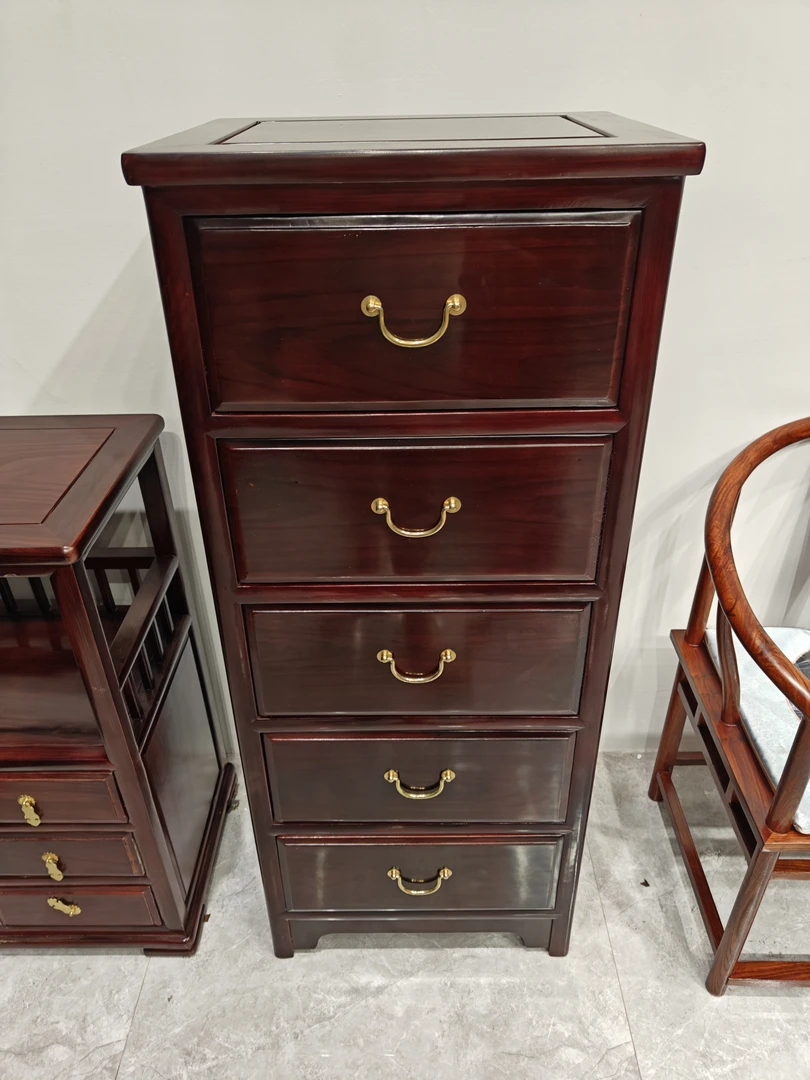 云宿红木 客厅黑酸枝五斗柜储物柜摆放柜边柜古典柜子