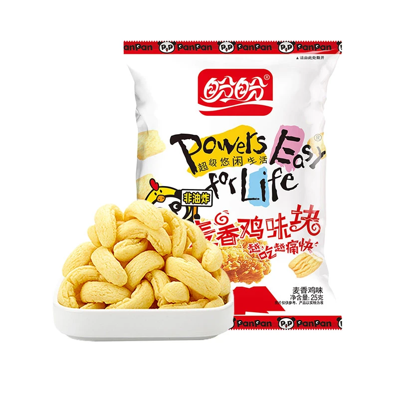 盼盼经典酥脆膨化麦香鸡味块25g*8严选