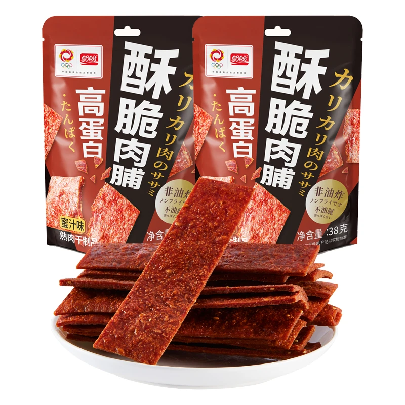 【12月到期】盼盼高蛋白脆肉脯38g*4酥脆零食下午茶猪肉鸡肉小包装