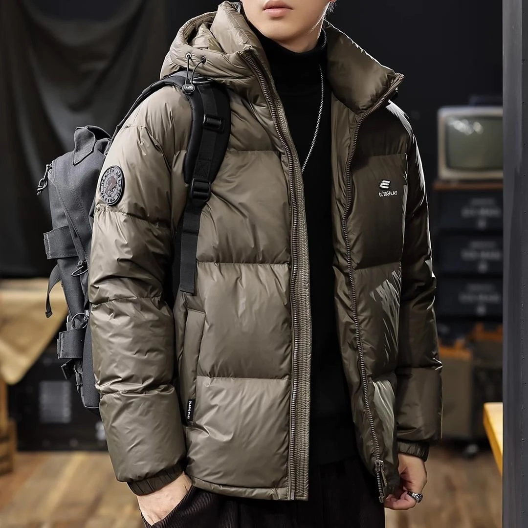 美式高充绒蓬松羽绒服男2024冬季新款加厚保暖面包服防水休闲外套