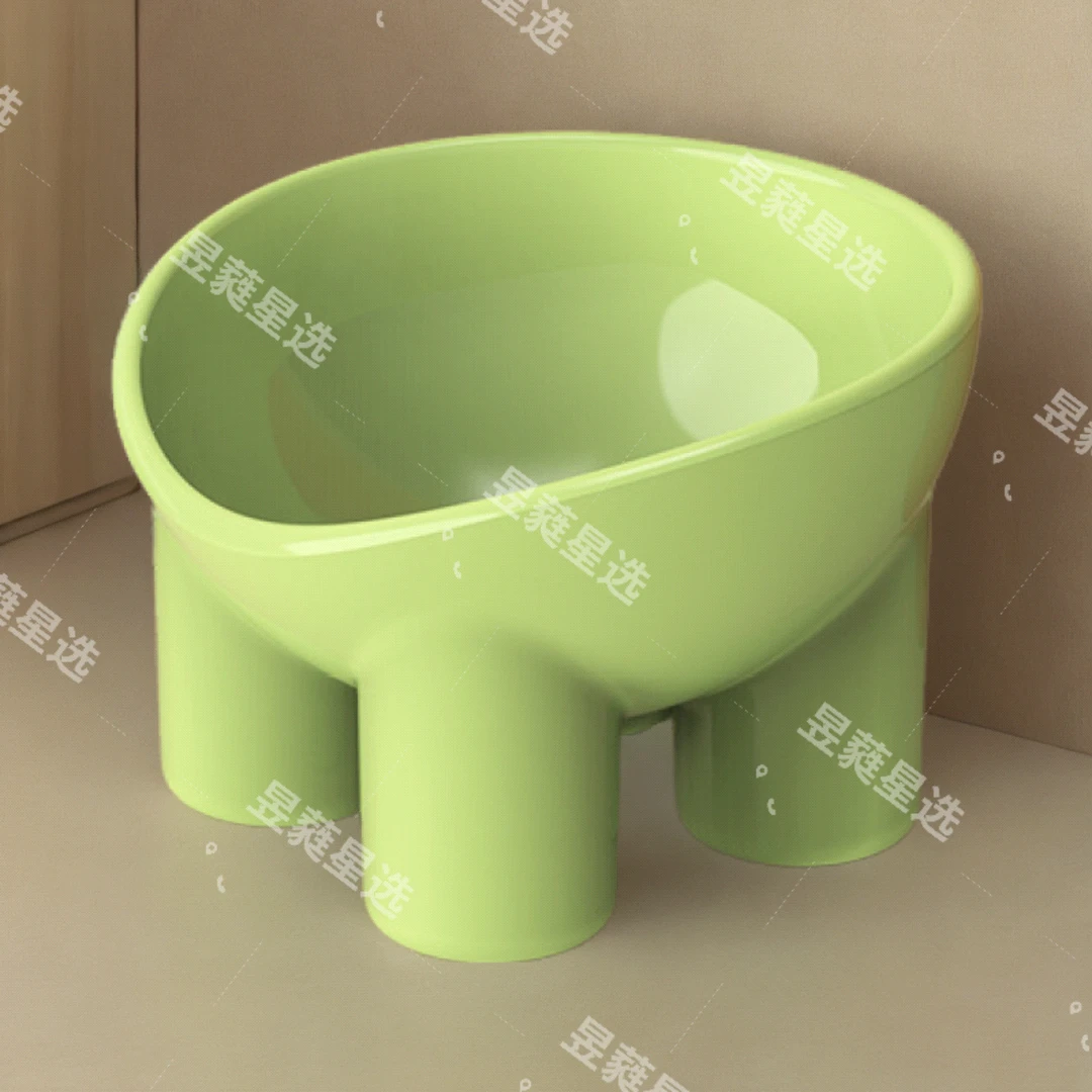 猫碗狗狗日用品象腿防打翻高脚斜口狗碗狗盆猫食盆猫咪护颈碗