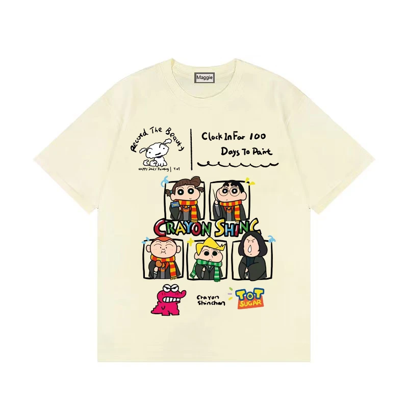 【哈利小新】2025年新款夏季情侣男女同款宽松显瘦休闲纯棉good短袖