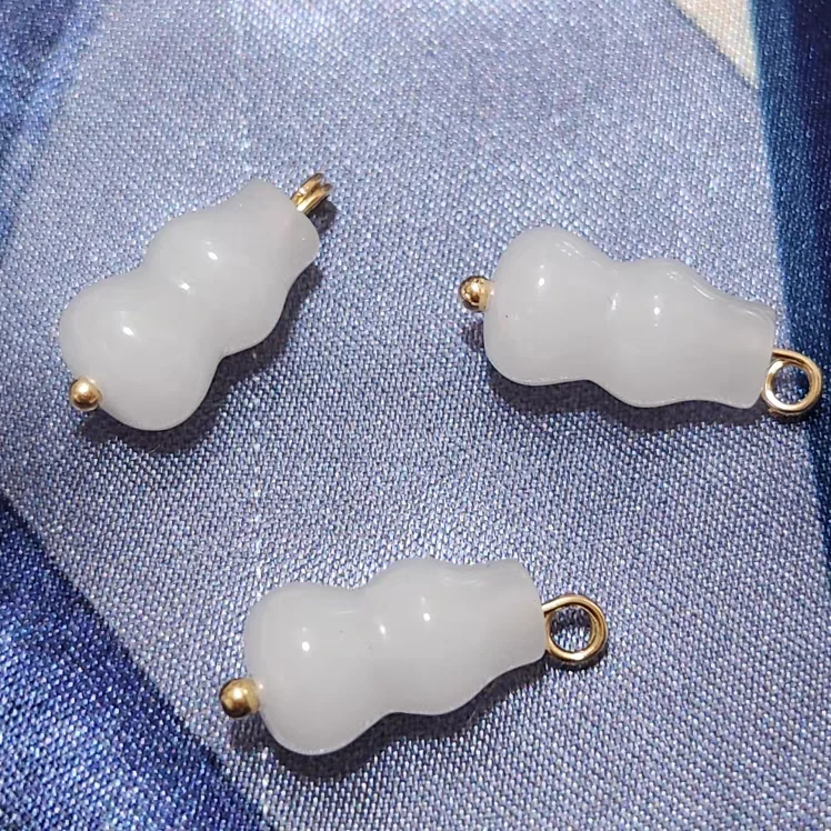 8x14mm天然石葫芦纽扣新中式国风旗袍马甲衬衫宋锦辅料高端定制扣