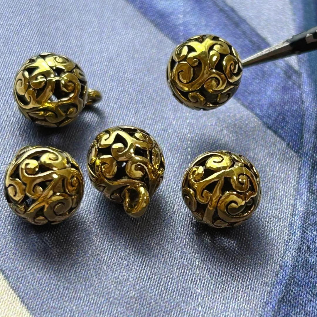10mm祥云镂空金属纽扣新中式国风旗袍马甲宋锦衬衫辅料高档定制扣