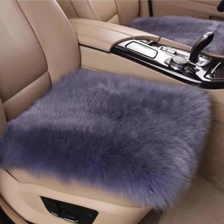 纯羊毛皮毛一体汽车坐垫单个坐垫