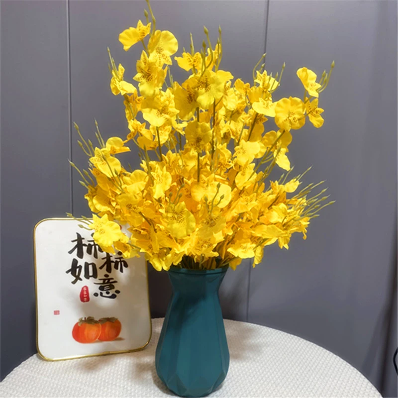 跳舞兰仿真花束塑料插花假花绢花室内装饰花干花摆设客厅摆件花艺