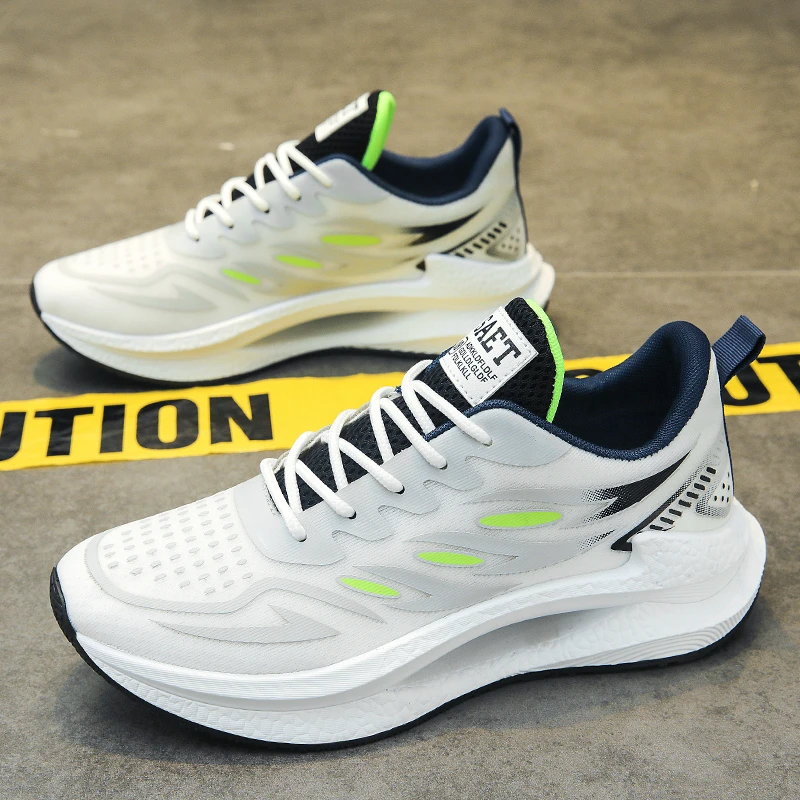 减震透气男鞋2023新款夏季运动青少年休闲新款飞织增高百搭潮鞋