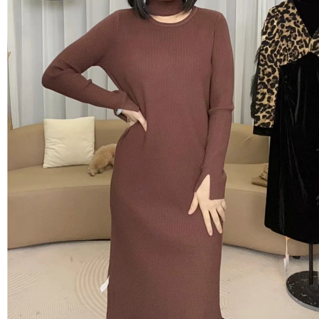 时尚气质显瘦高级女人味毛衣连衣裙套装YF747