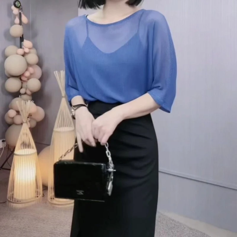 【假两件】气质性感星空网拼接显瘦遮肉女人味连衣裙Q19598