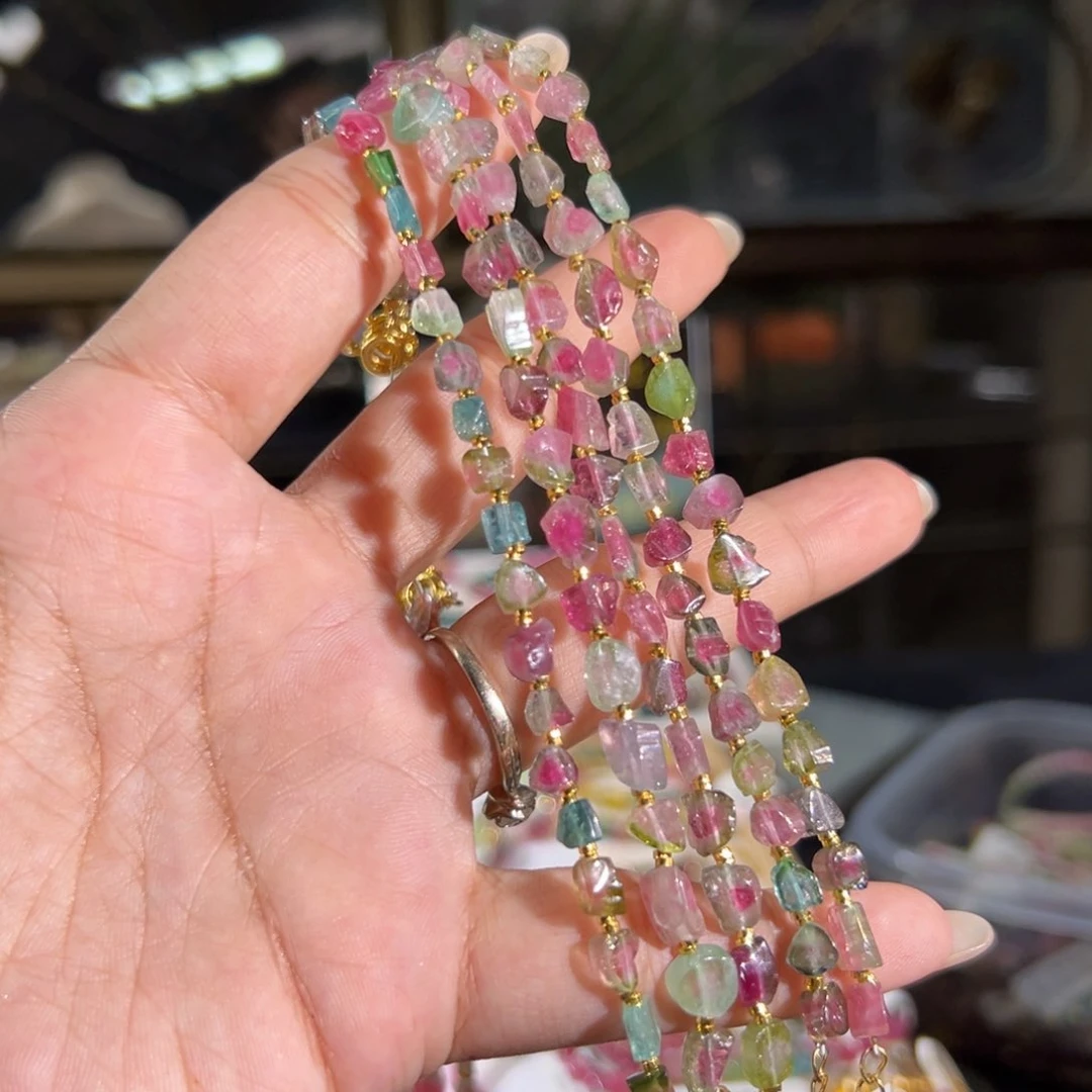 碧玺手串多样性发货发一未镶嵌