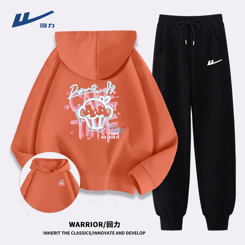 回力时尚运动套装女款爆款2024新款个性十足多巴胺设计感两件套装