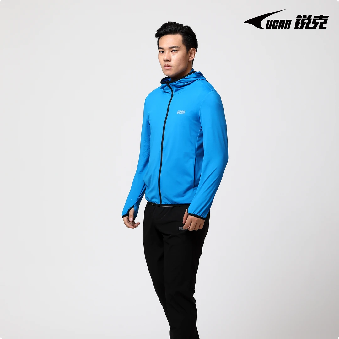 UCAN锐克运动连帽针织训练外套男新款成人休闲上衣W00222