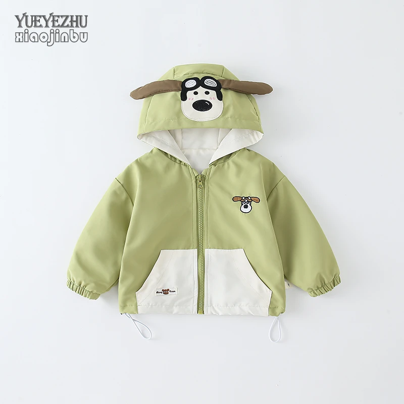 男宝宝衣服秋装卡通外套小童秋季韩版洋气休闲风衣婴幼儿拉链上衣
