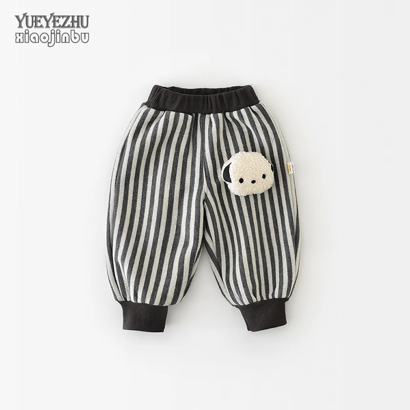 儿童加绒裤子秋冬男宝宝韩版时尚百搭休闲裤外穿小童冬季保暖长裤