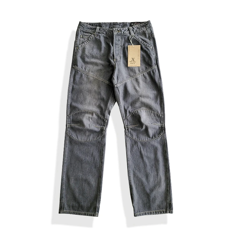 西里布T034深灰色美式牛仔裤立体剪裁水洗复古咔叽休闲直筒裤新品