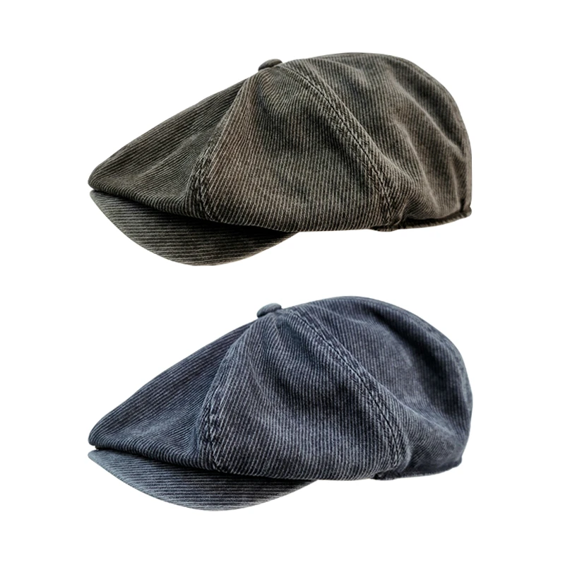 西里布H020元年复古水洗报童帽八角帽休闲贝雷帽鸭舌帽画家帽新品