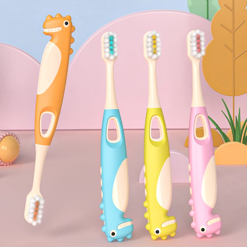 【8支】儿童软毛牙刷 卡通可爱造型超细刷毛2-12岁小学生换牙期使用
