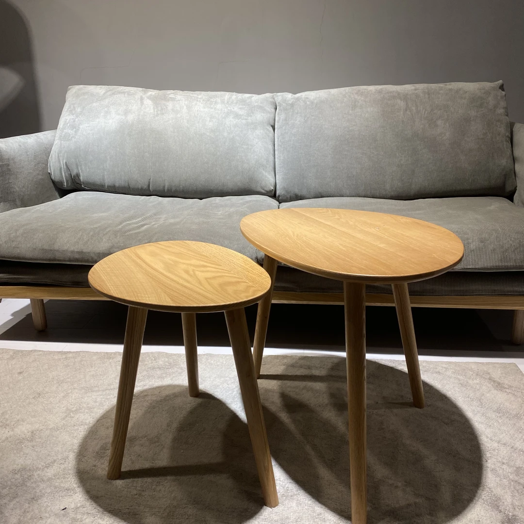 可移动客厅茶几北欧实木茶几红橡木实木组合茶几