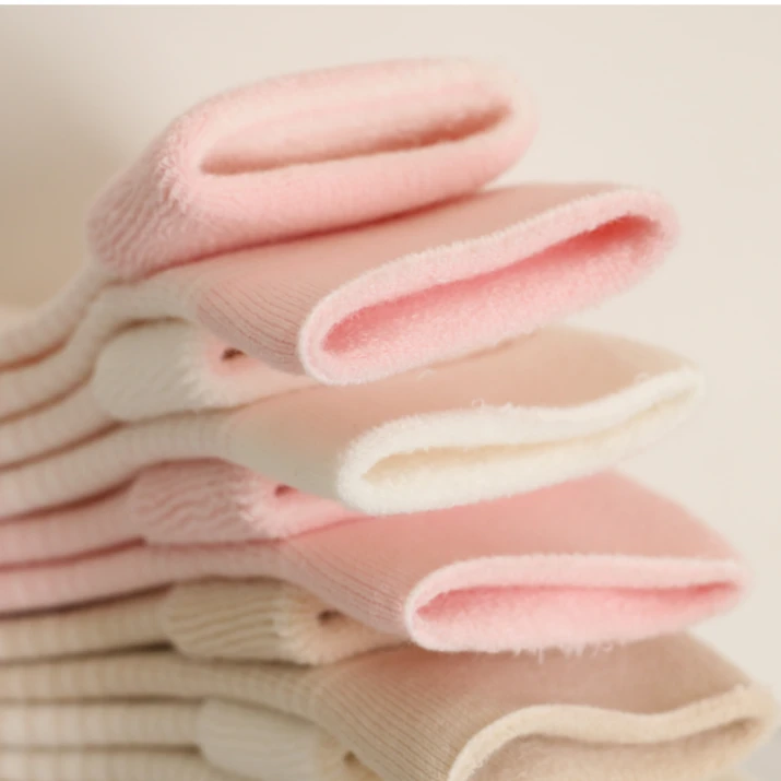 婴儿厚袜子圈儿童保暖袜秋冬新生儿宝宝袜子0-4岁无骨毛圈袜蓄热