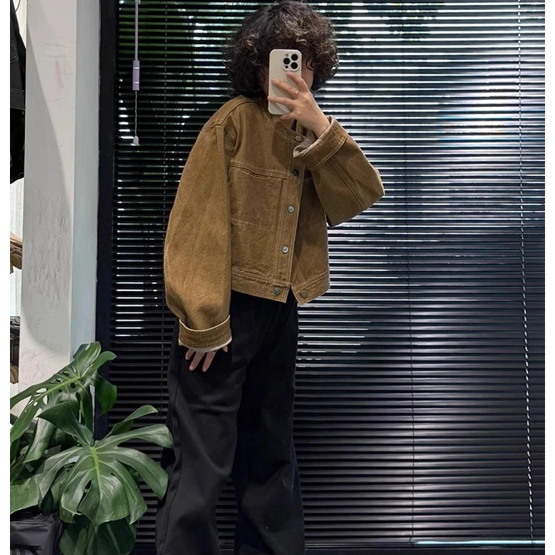 驼色夹克棒球服美拉德小香风工装短外套女春秋款美式慵懒chic上衣